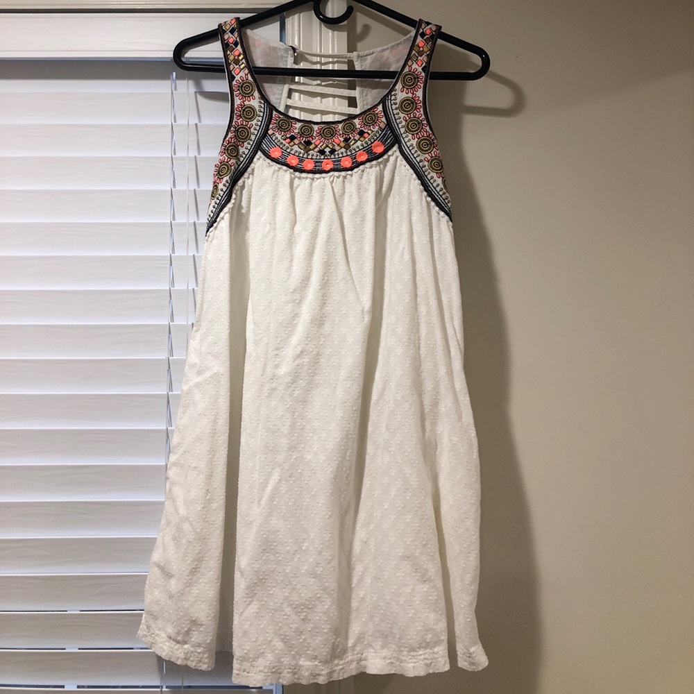 XS white patterned Anthropologie Sundress